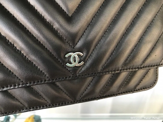 Hyper Peter  Silver CHANEL Bag Hardware Gold With Lambskin  Flap 0727